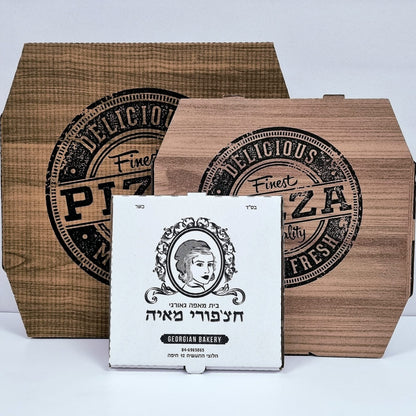קרטון פיצה קוטר 22